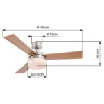 Plafonski ventilator Alana 0333 Globo lighting dimenzije