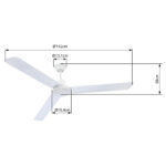 Plafonski ventilator Ferro 0310 Globo lighting dimenizje