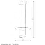 SOLEA 31 LUSTER 10W 3000K CRNA BELA HOME LIGHT Dimenzije