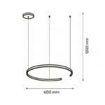SOLEA 44 LUSTER 48W 3000 4000 6000K SIVA DIMABILAN HOME LIGHT Dimenzije