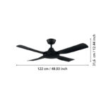 PLAFONSKI VENTILATOR BONDI 1 35091 EGLO dimenzije
