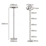 Podna lampa LT400CR 40W + 8W RGB bela CCT home light dimenzije