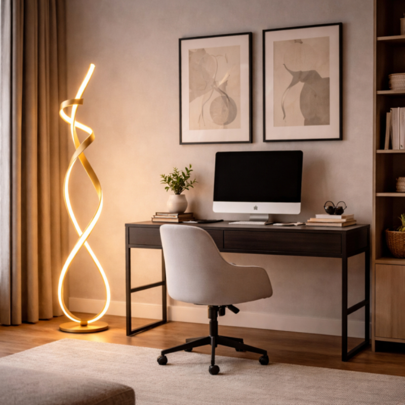 SOLEA 136 podna lampa 36W 3000K u cappuccino home light u prostoru 2