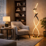 SOLEA 136 podna lampa 36W 3000K u crnoj u prostoru