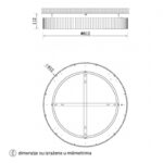 SOLEA 71 LED plafonjera 40W CCT crna home light dimenzije