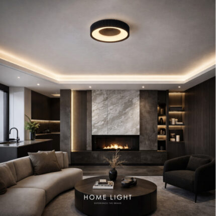 SOLEA 71 LED plafonjera 40W CCT crna home light u prostoru