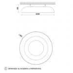 SOLEA 72 LED plafonjera 24W CCT bela dimenzije