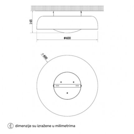 SOLEA 76 plafonska svetiljka 20W CCT u cappuccino home light dimenzije