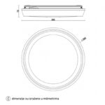 SOLEA 77 LED plafonjera 20W CCT Coffee hme light dimenzije