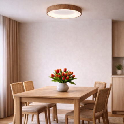 SOLEA 78 LED plafonjera 20W CCT Drvo home light u prostoru