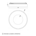 SOLEA 79 LED plafonjera 20W CCT Crna Drvo Home light dimenzije