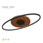 SOLEA 81 LED plafonjera 40W CCT crna drvo home light a