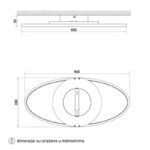 SOLEA 81 LED plafonjera 40W CCT crna drvo home light dimenzije