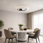 SOLEA 86 LED PLAFONJERA 22W 3000K CRNA HOME LIGHT u prostoru