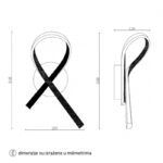 Solea 88 zidna lampa 12w cct bela home light dimenzije