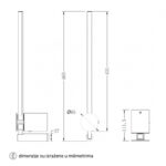 Solea 99 zidna lampa 4w 3000k crna home light dimenzije