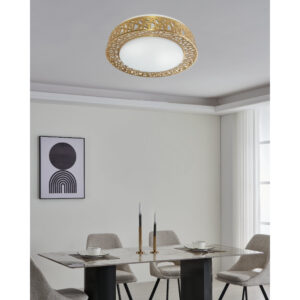 LED PLAFONJERA ZLATNA 24W DALJINSKI XENON LIGHT moderan prostor