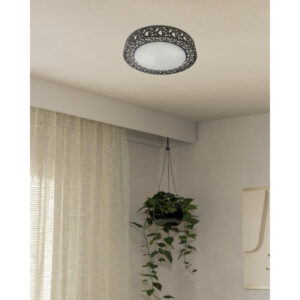 LED PLAFONJERA CRNA 18W DALJINSKI XENON LIGHT moderna