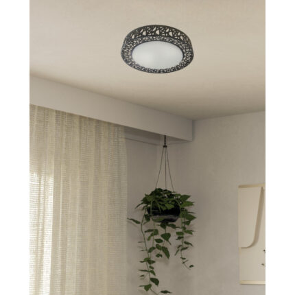 LED PLAFONJERA CRNA 18W DALJINSKI XENON LIGHT moderna