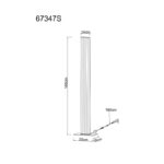 Led podna lampa Hayden 67347S drvene letvice Globo lighting f