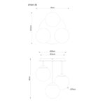 Plafonska lampa Harmon 47441-3S Globo lighting dimenzije
