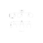 Spot lampa Eileen 54662-3 Globo Lighting dimenzije