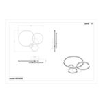 Zara led plafonska lampa 48046D6 Globo lighting dimenzije