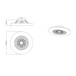 LED PLAFONSKI VENTILATOR ALVA 03649S GLOBO LIGHTING dimenzie
