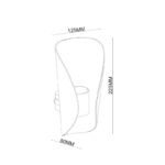 LED SVETILJKA PL-601L ZIDNA BELA 6W 4000K IP54 HOME LIGHT Dimenzije