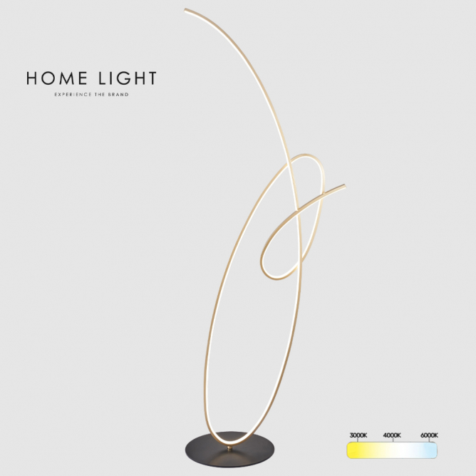 SOLEA 146 PODNA LAMPA CRNA ZLATO 42W CCT HOME LIGHT a