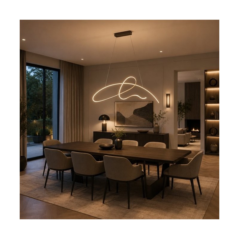 SOLEA 147 LUSTER 42W CRNA ZLATO CCT HOME LIGHT Prosto