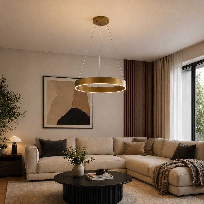 SOLEA 161 LUSTER 30W 3000K ZLATO HOME LIGHT Prostor