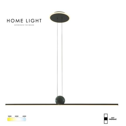 SOLEA 166 LUSTER 24W CRNA ZELENA CCT HOME LIGHT