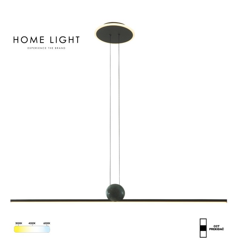 SOLEA 166 LUSTER 24W CRNA ZELENA CCT HOME LIGHT