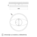 SOLEA 80 LED PLAFONJERA CRNA DRVO 30W CCT HOME LIGHT Dimenzije