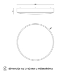 SOLEA 87 LED PLAFONJERA DRVO 40W CCT DIMABILNA Dimenzije